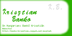 krisztian banko business card